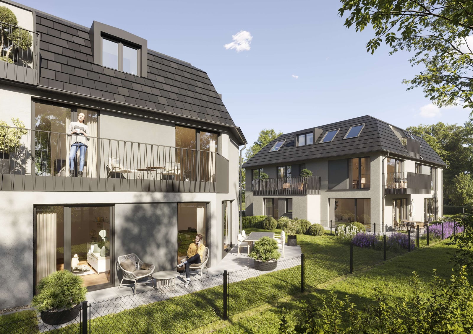 3-Zimmer-Neubau im Erdgeschoss mit Garten — Ansicht 2