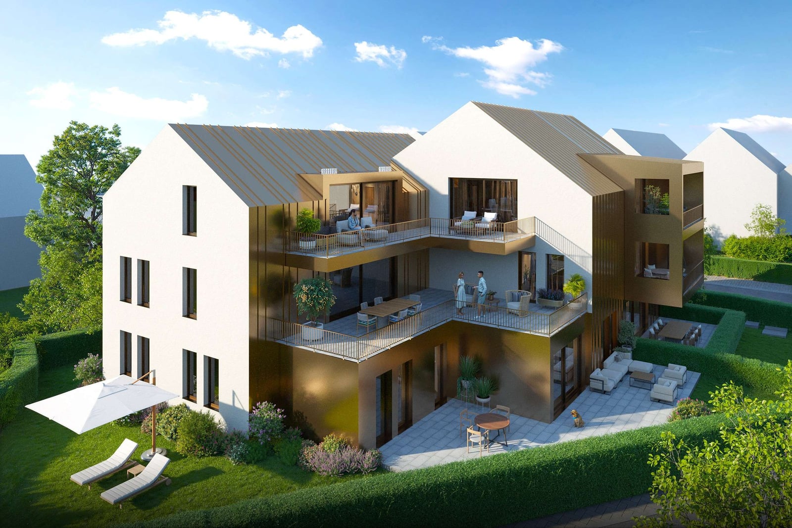 Mehrfamilienhaus mit Penthouse, Herzogpark — Ansicht 1